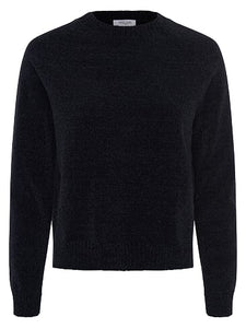 Great Plains Bethan chenille knit with crew neck in Black