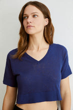Load image into Gallery viewer, ese O ese J Tiny cropped knit top Royal Blue
