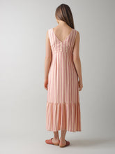 Load image into Gallery viewer, Indi &amp; Cold Yarn dyed vertical stripe sun dress in Peach Rose

