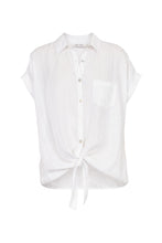 Load image into Gallery viewer, Eb &amp; Ive Studio tie front linen shirt Salt
