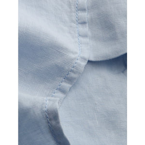 Sandwich Long linen blouse with pocket details in Sky blue - CW CW 