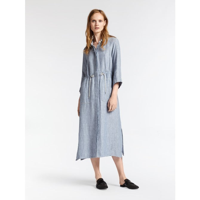 Sandwich Linen maxi shirt dress in Blue CW CW Sandwich Linen maxi shirt dress in Blue CW CW