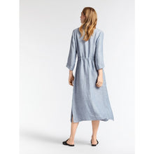 Load image into Gallery viewer, Sandwich Linen maxi shirt dress in Blue - CW CW 
