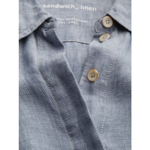 Sandwich Linen maxi shirt dress in Blue - CW CW 
