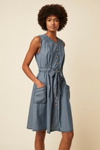 Load image into Gallery viewer, Great Plains Luca sleeveless round neck dress in Denim - CW CW 

