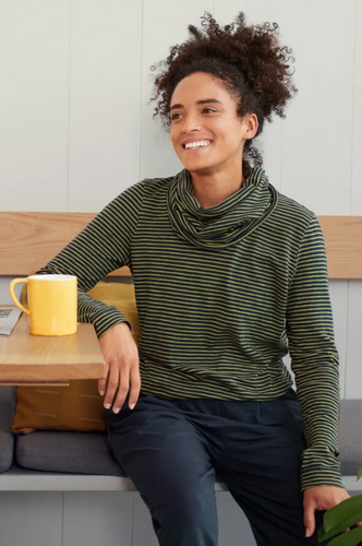 Seasalt Carefree cotton long-sleeved top in Aloe midnight - CW CW 