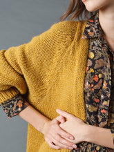 Load image into Gallery viewer, Indi &amp; Cold Chunky knit open jacket in Mustard
