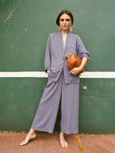 Load image into Gallery viewer, Indi &amp; Cold Lyocell cropped wide leg trouser Azul
