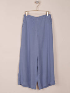 Indi & Cold Lyocell cropped wide leg trouser Azul