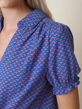 Load image into Gallery viewer, Indi &amp; Cold Printed cotton shirt voile shirt in Cobalt blue - CW CW 
