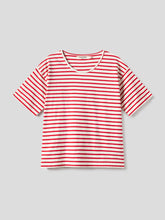 Load image into Gallery viewer, Nice Things Striped short sleeve t-shirt in Red
