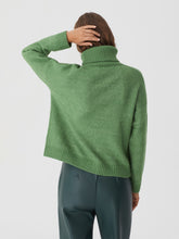 Load image into Gallery viewer, Nice Things Turtle neck boxy jumper in Medium Green
