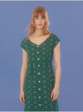 Load image into Gallery viewer, Nice Things Criss Cross jacquard dress Khaki
