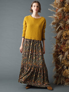 Indi & Cold cropped knit in Mustard