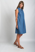 Load image into Gallery viewer, BIBICO Alina sleeveless shirt dress in Denim - CW CW 
