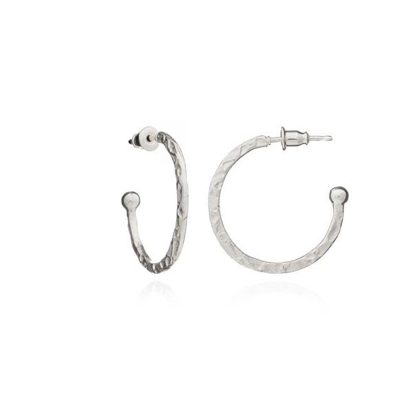 Azuni Athena small hammered hoop earring in Silver - CW CW 