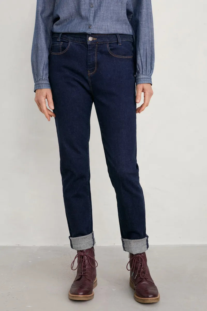 Seasalt Llamledra jeans in Dark Indigo Wash
