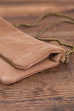 Load image into Gallery viewer, ese O ese Suede cross body bag in Camel - CW CW 
