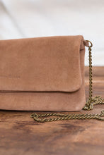 Load image into Gallery viewer, ese O ese Suede cross body bag in Camel - CW CW 
