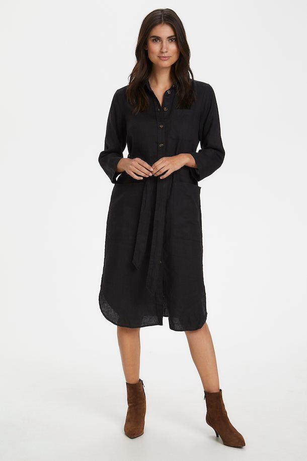 part two linen dress Part Two Sicilias Linen Mix Shirt Dress Oatmeal