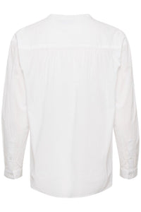 Part Two Bianca grandad collar cotton shirt in Bright white - CW CW 