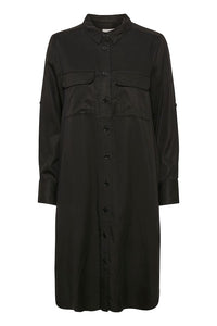 Part Two Bleona classic Lyocell shirt dress in Black