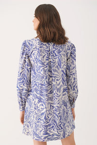 Part Two Maddin Cotton dress in Blue Wing Print