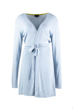 Load image into Gallery viewer, Zilch Long line belted bamboo cardigan in heaven blue - CW CW 
