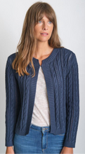 Load image into Gallery viewer, BIBICO Kate cropped Aran cotton cardigan in Navy - CW CW 

