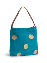 Load image into Gallery viewer, Nice things Cornely dots Suede leather hobo bag in Dark Turquoise - CW CW 
