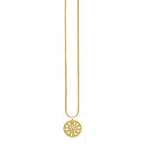 Dansk Copenhagen Daisy mini pendant adjustable necklace in Gold - CW CW 