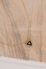 Load image into Gallery viewer, ese O ese Triangular beaded pendant in Gold and Black
