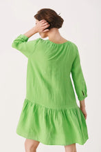 Load image into Gallery viewer, Part Two Chania linen dress Grass Green
