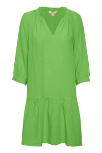 Part Two Chania linen dress Grass Green