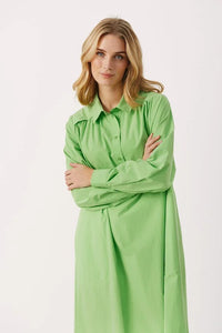 Part Two Smilla cotton shirt dress Grass Green