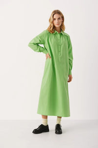 Part Two Smilla cotton shirt dress Grass Green