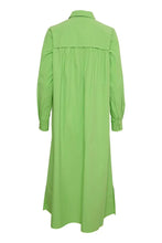 Load image into Gallery viewer, Part Two Smilla cotton shirt dress Grass Green
