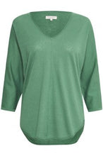 Load image into Gallery viewer, Part Two Hido linen blend lightweight knit jumper in Green - CW CW 
