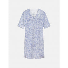Load image into Gallery viewer, Sandwich Linen dress with organic print in Signal blue - CW CW 
