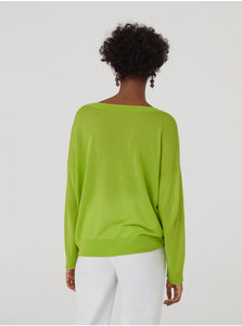 Nice things Open knit jumper in Lime green - CW CW 