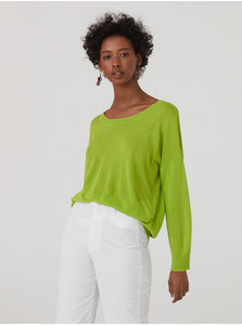 Nice things Open knit jumper in Lime green - CW CW 