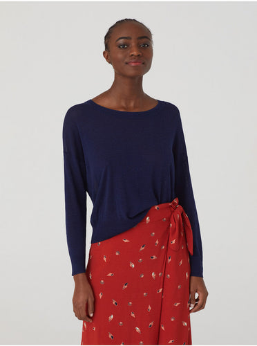 Nice things Open knit jumper in Navy - CW CW 