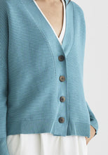 Load image into Gallery viewer, Paisie boxy ribbed cardigan in Duck Egg - CW CW 
