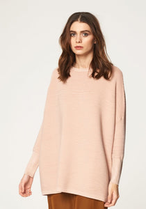 Paisie Ribbed oversized jumper in Blush - CW CW 