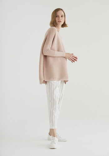 Paisie Ribbed oversized jumper in Blush - CW CW 