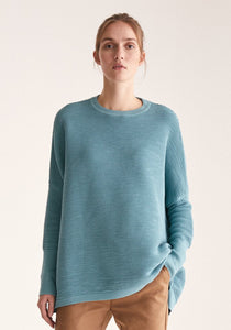 Paisie Ribbed oversize jumper in Duck Egg - CW CW 