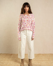 Load image into Gallery viewer, Grace and mila Imaginative twill cropped trouser Blanc
