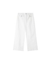 Load image into Gallery viewer, Grace and mila Imaginative twill cropped trouser Blanc
