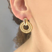Load image into Gallery viewer, Azuni Pequena simple beaded ring earrings in Bronze - CW CW 
