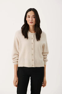 Part Two Rasmina shaped collar cardigan Perfectly Pale